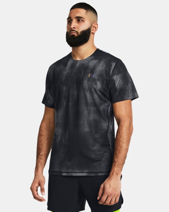 Men's UA Vanish Elite Vent Printed Short Sleeve in Black image number 0